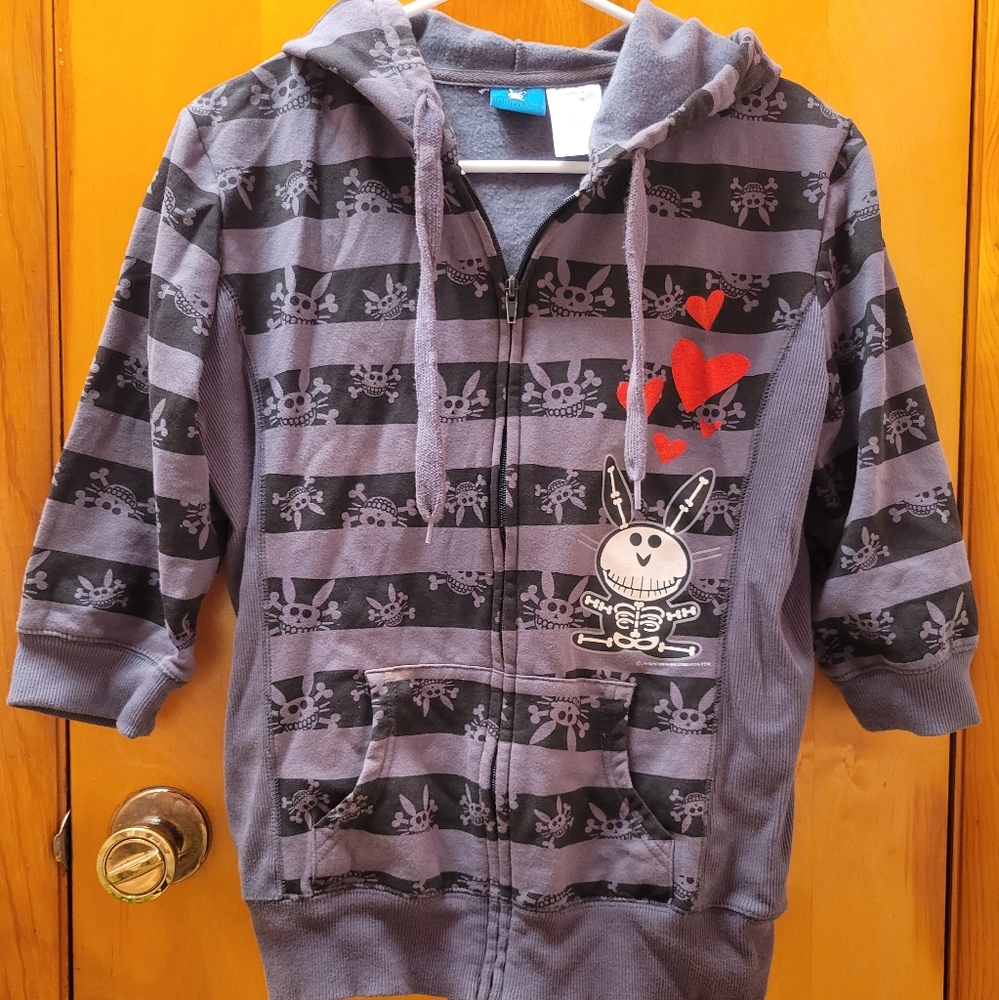 Happy Bunny Hot Topic Exclusive Zip Hoodie